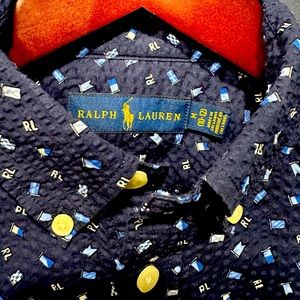 Ralph Lauren Boys Navy Dress Shirt